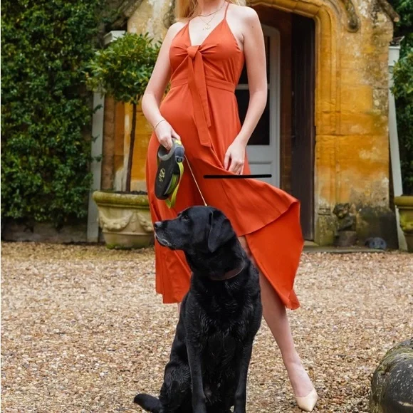 Dresses | Satiny Silky Sleeveless Dark Orange Midi Dress | Poshmark
